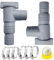 BDHYYM 2Pcs Vanne d'entretien/d'arrêt pour Piscine avec Raccord De Tuyau De 32mm, Vanne Piscine Double Split Tuyau Valve pour Accessoire Piscine Hors Sol et Pompe de Piscine