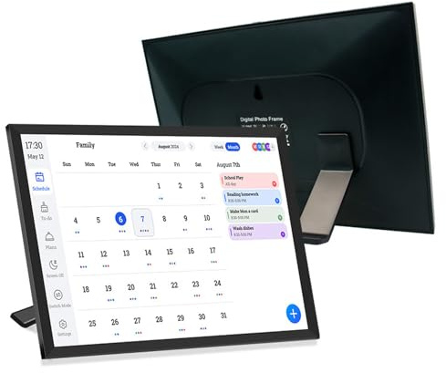 Oreilet 10.1in Digital Calendar, Touchscreen Electronic Chore Chart & Planner, Digital Picture Frame Smart Calendar for Wall Desk Family Schedules Planning