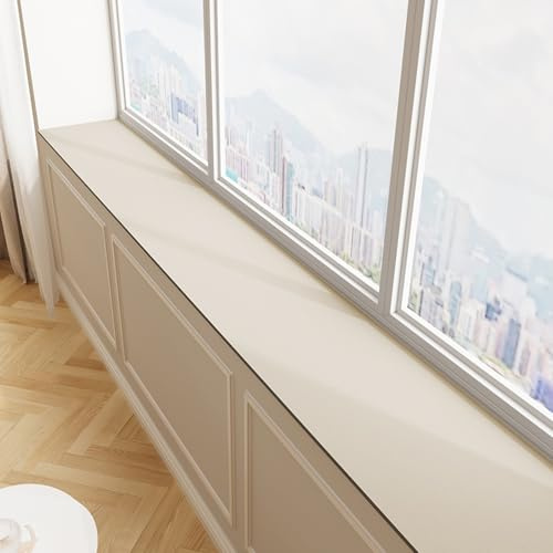 Protector de alféizar Cubierta para alféizar de ventana, protectores de repisa, Las almohadillas de alféizar de ventana de barro de diatomeas se pueden cortar(White,100x10cm/39.4x3.9in)