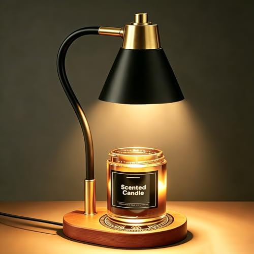 Candle Warmer Lamp with Timer Dimmable, Gifts for Women, House Warming Gifts New Home Decor, Candle Warmer, Adjusting different shapes Adjustable Candle Light, for Jar Candles with 2 * 50W Bulbs
