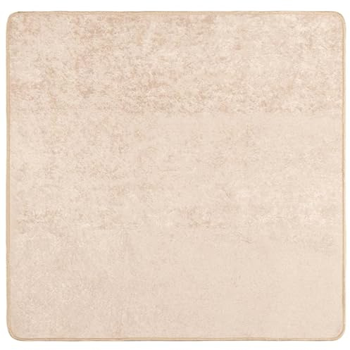 vidaXL Teppichläufer MARSA Creme 100 x 100 cm Polyester und PVC