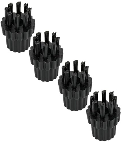 OKODOKO 4pcs Replacement Nylon Brushes with M8 Thread for H2O X5 Steam Multi-surface Cleaning Mop