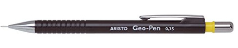 GEOtec Druckbleistift, Drehbleistift Feinminenstift Geo-Pen, 0,35, HB, schwarz