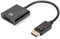 DIGITUS DisplayPort Grafik Adapter, DP zu DVI-I (24+5), Full HD 60Hz, 1920x1080 Pixel, Schwarz