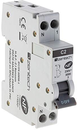 Zenitech - Interruttore di circuito non ph 3ka nf - 02a - 230v