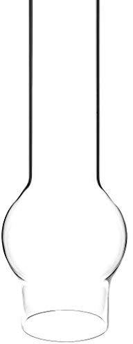 DELITE Glaszylinder Matador 20''' transparent, UNT. Aussendurchmesser 63,8 mm, innen 61,7 mm, ob. Durchmesser außen 48,2 mm, Bauch 90 mm, Höhe 21 cm, für H1e, Loggia u.a.