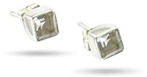 Budawi® Bergkristall Ohrstecker facettiert 925er Silber Ohrringe Stecker