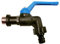 S&M 180033 – Robinet à sphère antigel 1,9 cm en polypropylène Noir, Manette Bleue avec Prise Automatique en Plastique