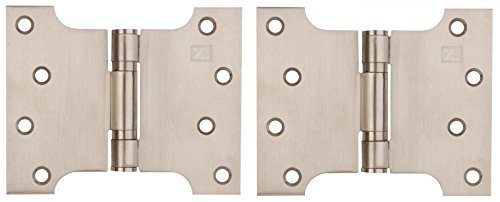 Satin Stainless Steel Button Tipped Parliament Hinges 4 x 3 x 5