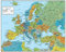 Europe Wall Map Laminated GeoPolitical Edition by Swiftmaps A2 (42cm x 60cm)