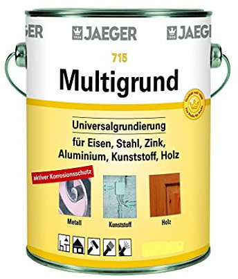 Jaeger Multigrund Universalgrundierung für innen und außen (125 ml, grau (RAL 7001))