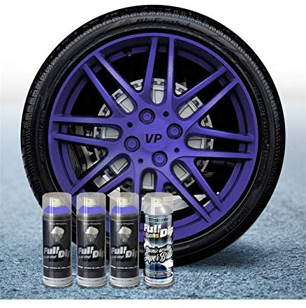 Set Felgen Vinyl Flüssig Full Dip 3 Sprays Violett Metallic Glanz