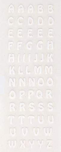 Wachsbuchstaben Buchstaben-Set A-Z Basic Weiß 8 x 0 mm, zum Verzieren von Kerzen