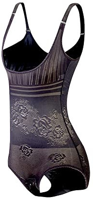 KSKshape Seamless Body Shaper Open Bust Shapewear Firm Control Bodysuit for Women Black 3XL