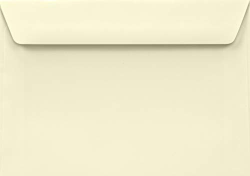 Netuno 100 Umschläge Elfenbein DIN C6 11,4 x 16,2 cm 100g Lessebo Smooth Ivory Briefumschläge Creme nassklebend ohne Fenster für Einladungskarten Geburtstagskarten Glückwunschkarten Grußkarten Briefe