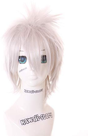 PL-046 Kakashi Allen Walker silber grau gestuft kurz Haar COSPLAY Perücke Wig Anime Manga