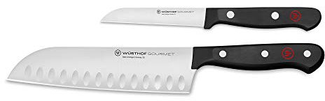 Wüsthof Gourmet, Ensemble de 2 Couteaux Gourmet, Noir/Argent, 1125060202