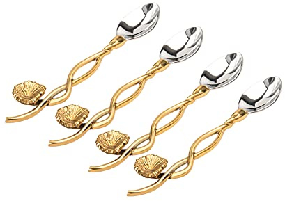 Godinger Appetizer Spoon, Salad Spoon Dessert Spoon Set, Mayfair, Set of 4