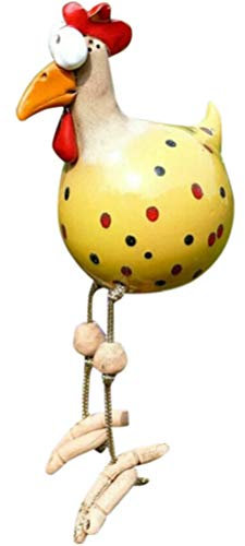 Huhn Gartendeko, Keramik Huhn Gartendeko, Tierfigur Gartenstecker Keramikfigur Handarbeit Ornament, Gartendekos Huhns Deko, Handarbeit Gartenstatue Dekorative Henne Huhns Dekoratives