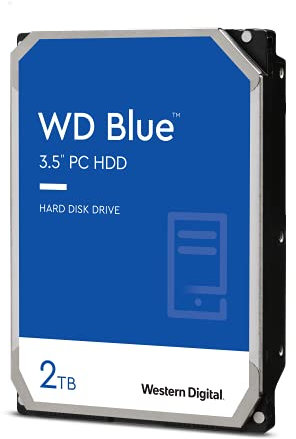 Western Digital WD Blue 2TB Interne Festplatte WD20EZBX SATA3 3,5 Zoll Desktop HDD (Generalüberholt)