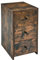MODERION Schminktisch, Frisiertisch mit 3-teiligem Klappspiegel(inkl. 3 Unterteiler), Kosmetiktisch mit gepolstertem Hocker, 2 Schubladen, 90 x 40 x 142 cm (Braun A2)