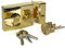 UK Security Supplies Standard Deadlocking Nightlatch, Polished Brass Finish, 60mm Backset, Complete with Rim Cylinder Lock Supplied with 3 Keys. External Door Lock for Front Door and Back Door.