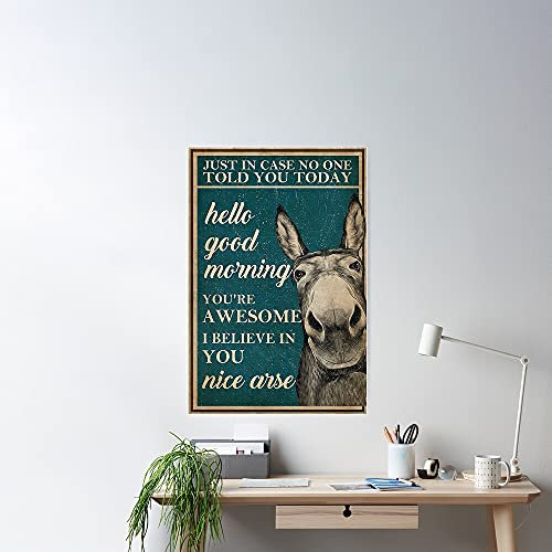HOUVSSEN Blechschilder für Man Cave Just in Case No One Told You Today Nice Arse Poster 15,2 x 20,3 cm