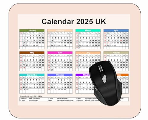 Gaming Mouse Pad 2025 Year Calendar,Pink Color Background Gaming Mouse Pad