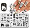 Halloween Nail Stamping Kit - Nightmare Before Christmas & Day of Dead Ghost Nails - DIY Salon Stamping Plate & Stamper for Women & Girls