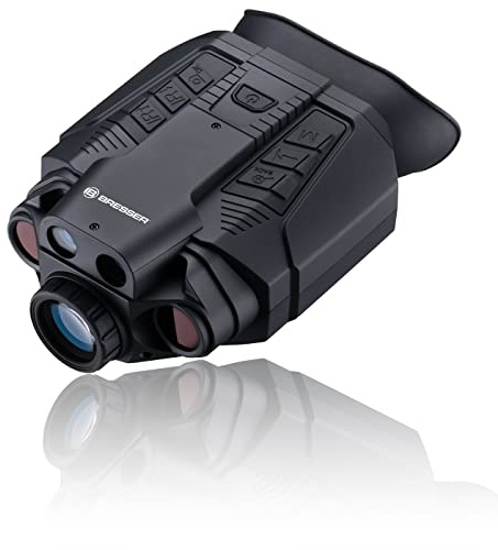 BRESSER Digitales binokulares Nachtsichtgerät Explorer 200RF Infrarot-Nachtsicht, Entfernungsmesser, Aufnahmefunktion für Jagd, Camping, Naturbeobachtung