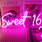 QiaoFei Led Pink Sweet 16 Neon Sign Letters USB Powered with Dimmer Switch Neon Lights for Girls Room Home Art Wall Decor 16th Birthday Party Window Living Room Decor Birthday Gift for Girls (Pink)