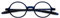 KoKoBin Retro Lesebrille Herren und Damen runde Lesehilf Sehhilfe Brille TR90 Vollrahmenbrille (Blau, 3, diopters)