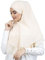 Lamishijab® Hijab zum Hineinschlüpfen, Khimar-Effekt, 2 Schleier zum Binden ohne Nadeln, für Damen, Musumane, gehüllt, HE600, helles beige, One size