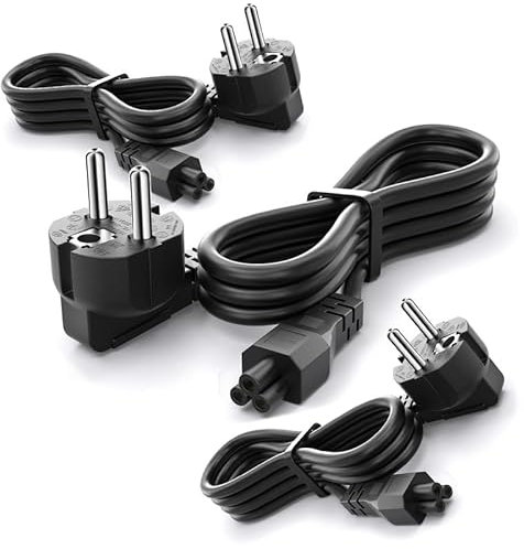Cable de carga para portátil (3 unidades de 3 m), CYD 250 V 10 A Monitor Power Cable compatible con TV Cable de alimentación Samsung LG Conector Cable de alimentación Monitor LG HP Philips Samsung
