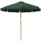 Outsunny Sombrilla Terraza Exterior Ø325 cm Sombrilla de Jardín con Sistema de Polea Techo Ventilado 8 Varillas de Bambú y Poste de Madera Parasol para Patio Terraza Verde