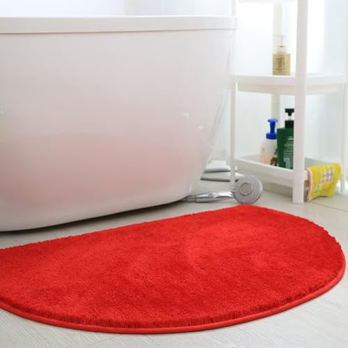 Aevmsor Halbrunde Badematte, rutschfeste Fußmatte, Weicher Badezimmerteppich, Lustig halbrund Duschvorleger, Badewannenmatte Teppich für Wohnzimmer, Schlafzimmer, Heimdekoration