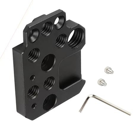 MOOKEENONE Supporto per piastra di montaggio con fori filettati da 1/4 3/8 per DJI Ronin S/RS3/RSC2 Gimbal, per stabilizzatore cardanico, monitor, braccio magico, microfono