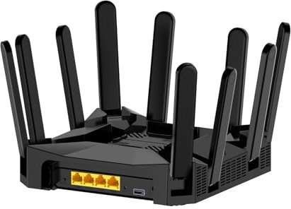 Wiflyer Enrutador inalámbrico WiFi6, router celular AX3000 de doble banda, 4 puertos Gigabit, red inalámbrica segura, disfruta de conectividad de alta velocidad, Z8103AX-G