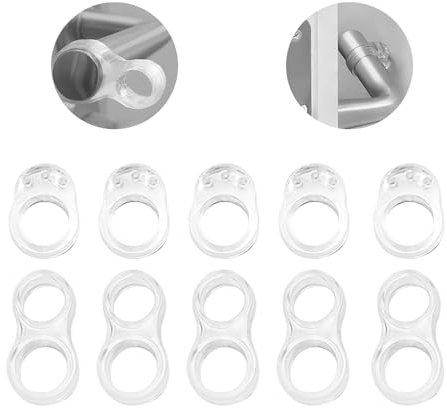 10 PVC Door Handle Bumpers Guards Set, 2 Shapes Clear Buffer Door Handle Protector, Flexible Transparent Wall Protection Door Handle, No Drilling Required Bumper Wall Guard for Bathroom Bedroom