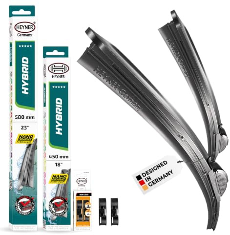 HEYNER® Scheibenwischer für ALFA ROMEO 159 | 09.2005 - 11.2011, HYBRID Flachbalkenwischer, Aerodynamisch & Flexibel, Nanographitbeschichtung