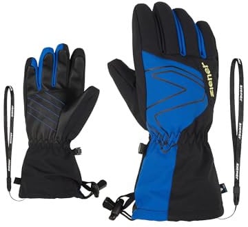 Ziener Kinder Laval Ski-Handschuhe/Wintersport | wasserdicht, Lange Stulpe, Cobalt Blue, 6,5