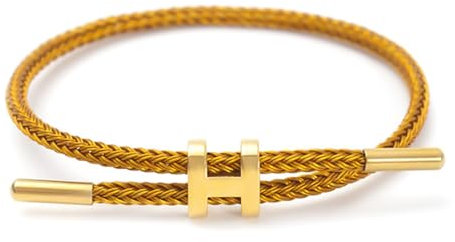 Geflochtenes Damen Armband – Schönes Weihnachtsgeschenk für Frauen & Freundinnen | Verstellbarer Armreif, Segeltau Freundschaftsarmband, Charm Schmuck für besondere Anlässe (Hellbraun)