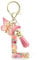 GlasFlength Porte-clés avec Initiales, Porte Clef avec Pendentif Papillon et Pampille Mignon Porte Cle Lettre Initiale en Résine pour Filles et Femmes pour Portefeuilles Sac à Main Charme (Rose, L)