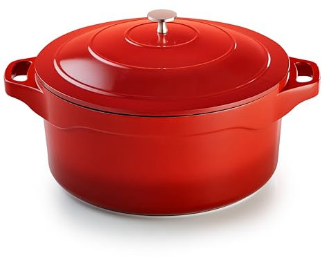 Pradel Excellence - PCUI003004 - Cocotte Ronde en Fonte d'Aluminium Magma Ø32cm, Revêtement Anti-Adhésif Façon Pierre, 2 Maniques Amovibles, Tous Feux