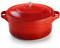 Pradel Excellence - PCUI003004 - Cocotte Ronde en Fonte d'Aluminium Magma Ø32cm, Revêtement Anti-Adhésif Façon Pierre, 2 Maniques Amovibles, Tous Feux