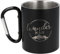 Spruchreif | Edelstahltasse mit Karabinerhaken Henkel mit Gravur „Wander Man“ in Schwarz Matt | Geschenk Wandern | Wander Geschenke