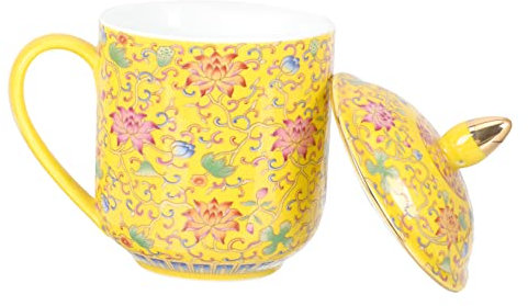 PRETYZOOM Coperchio Per Tazza Da Tè in Ceramica Stile Cinese