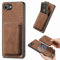 COQUE étui Portefeuille Apple iPhone 16e, avec Porte-Cartes Amovible en Cuir PU magnétique Ultra-Mince, de Protection pour Apple iPhone 16e-Brun