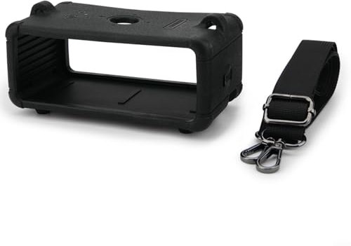 Advokingtap Silicone Cover With Shoulder Strap For Marshall Emberton III Speaker, Protective Case Travel Carrying Skin(Black)