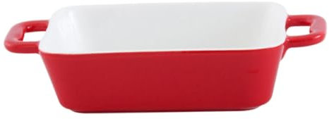 LAPYAPPE Teglia Da Forno in Ceramica Vassoio Per Riso Al Forno Piatto Per Alimenti Teglia Per Formaggi Fondo Piatto Superficie Liscia Senza Sbavature